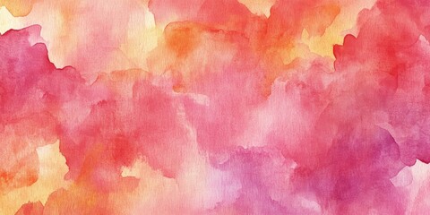 Fototapeta premium Colorful watercolor abstract background with soft pink, orange, and yellow hues blending seamlessly for a warm artistic effect.