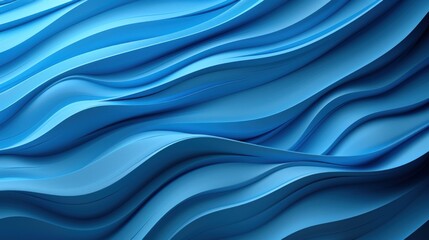Obraz premium Abstract Blue Wave Pattern: A Serene Digital Art