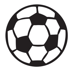 Obraz premium Black football vector icon.