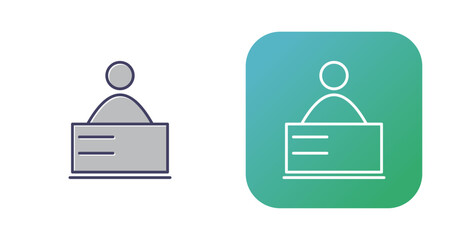 Student using laptop Vector Icon