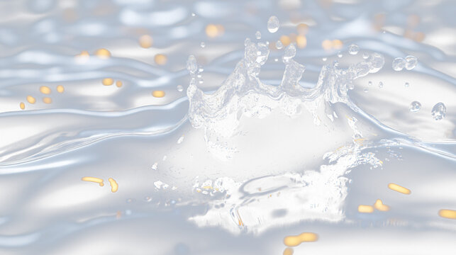 a black and white photo of a water drop