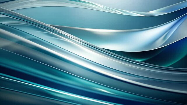Flowing waves of translucent beauty create an enchanting atmosphere in a tranquil blue environment. Generative AI