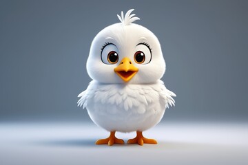 arafed white bird with big eyes and a yellow beak