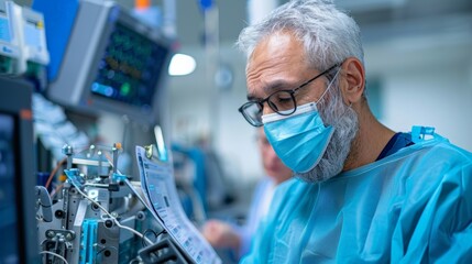 National Physicians Week.Professional doctors and business executives discussing medical strategies in a modern office.