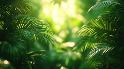 Lush greenery envelops the tropical landscape, inviting exploration and tranquility under the warm sunlight