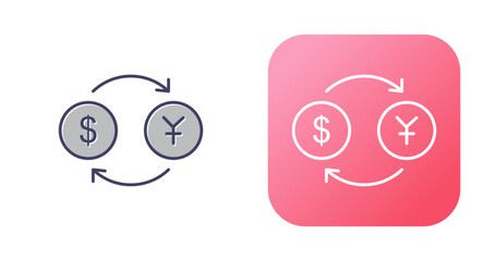 Dollar to Yen Vector Icon