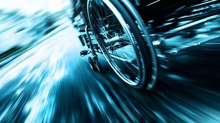 Rapid Wheelchair Motion: A Dynamic Blue Blur