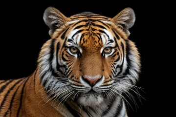 Fototapeta premium there is a tiger that is looking at the camera