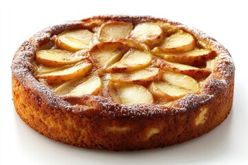 Delicious homemade apple tart with golden crust