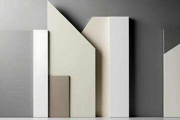 "Modern minimalist geometric background featuring subtle polygonal shapes in neutral tones, creating a calming and clean design with a contemporary aesthetic."