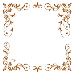 Elegant Floral Frame Border – Vintage Ornamental Vector Design







