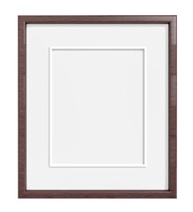 Obraz premium Realistic 3D blank plastic or wood frame photo mockup. Empty wall photo framing template isolated. Mockup for presentation painting, poster, wall art, photographs or frameworks exposition template.