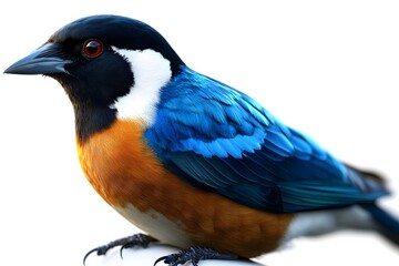 Obraz premium Vibrant Blue Bird: Nature's Jewel, Feathered Wonder