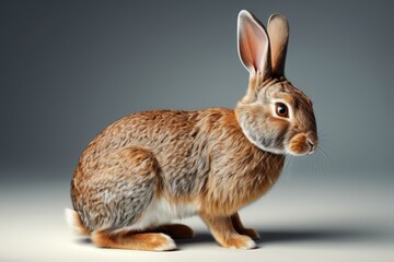 Obraz premium there is a rabbit that is sitting on the floor