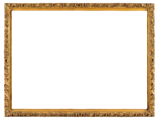 Patterned picture frame on a transparent background, in PNG format.