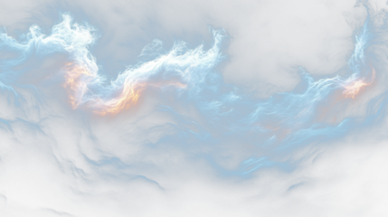 a black background with a bunch of white and orange clouds