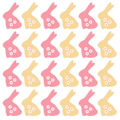 Colorful Spring Bunnies Design Pattern
