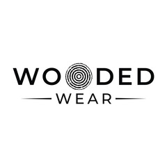 Wooded Wear Logo Design. Carpentry, wood logo vector illustration