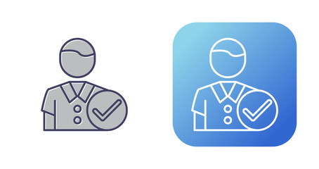 Man Accept Vector Icon