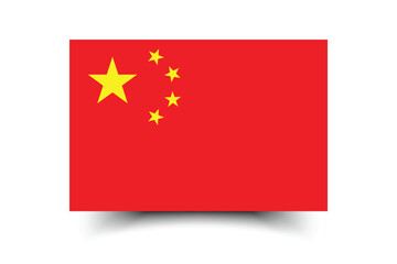 Flag of China. China flag official size and color standards digital vector illustration.