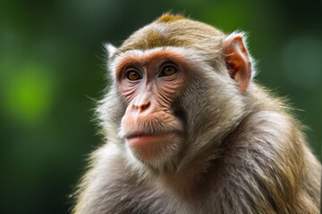 Obraz premium arafed monkey with a long hair and a brown face