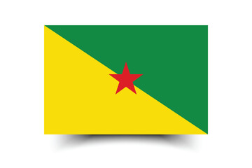 Flag of French Guiana. French Guiana flag official size and color standards digital vector illustration.