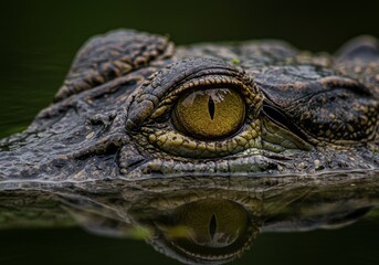 Crocodile Eye Above Water
