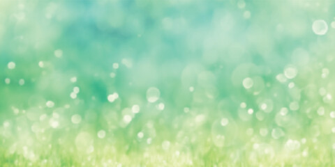 Vector spring background, bokeh effect, banner