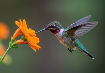 Hummingbird in Flight
