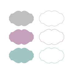 Fototapeta premium Simple Paper Tags Product Labels Collection 