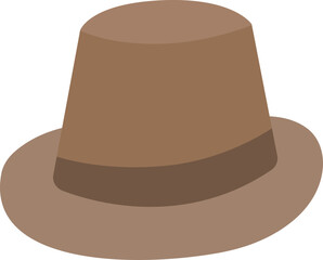 Illustration of a Brown Hat
