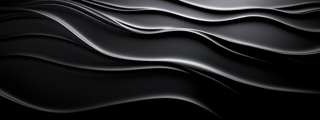 Obraz premium Abstract dark linear and curvy pattern wallpaper with copy space in the center. Ideal for design templates, banners, and modern digital backgrounds.