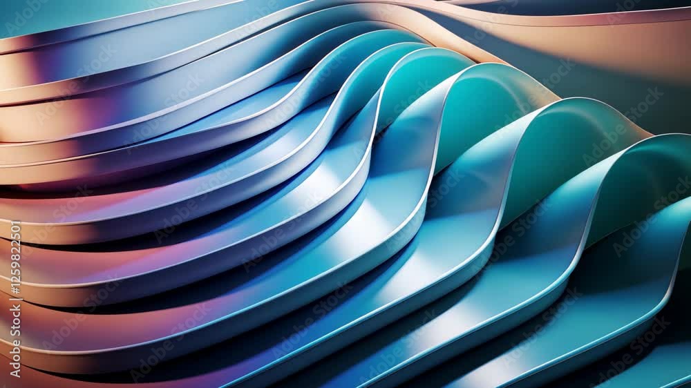 Poster dynamic waves of color create a mesmerizing pattern in a vibrant composition of flowing lines. gener