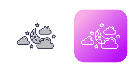 Starry Night Vector Icon