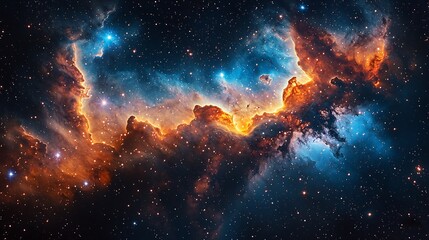 Fototapeta premium Radiant Soul Exploring a Cosmic Ocean of Stars 