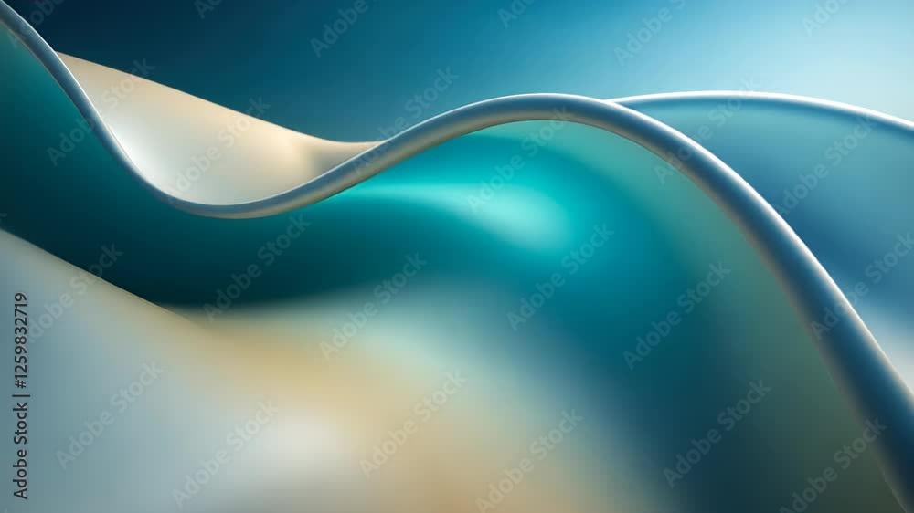 Poster waves of soft fabric undulating in gentle light create a serene and tranquil atmosphere exploring el