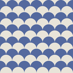 Fish scales vector seamless pattern in retro style for for textile, wrapping, package, scrapbooking. Sea wallpaper background
