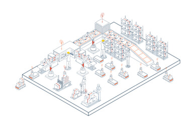 Smart warehouse automation systems utilize AGVs and AMRs for efficient material handling and comprehensive cargo management operations.