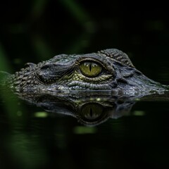 Fototapeta premium Crocodile Eye Above Water 