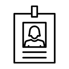 Id Card  Icon Element For Design Graphic