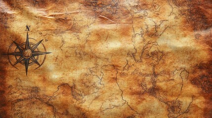 Nautical treasure map-inspired background for adventure themes