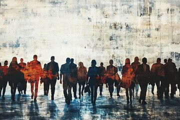 Diverse groups of people in everyday situations