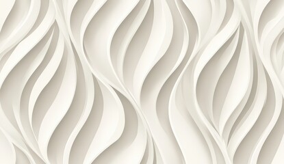 Obraz premium Abstract wavy pattern, light beige, 3D design, background