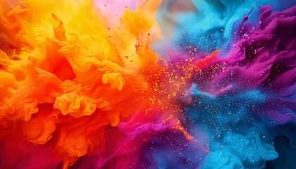 Holi themed Abstract background