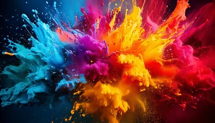 Obraz premium Holi themed Abstract background