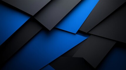 Abstract minimalist wallpaper with sharp edges and curves on Blue background. Ideal for modern design and banner templates with copy space in the center for text.