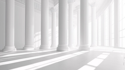 Fototapeta premium Minimalist depiction of greek columns