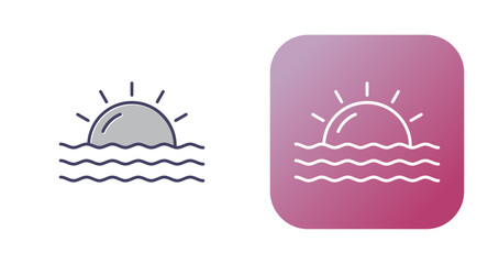 Sunset Vector Icon
