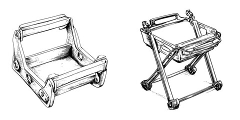 Versatile folding cart design for outdoor activities and events with innovative features
