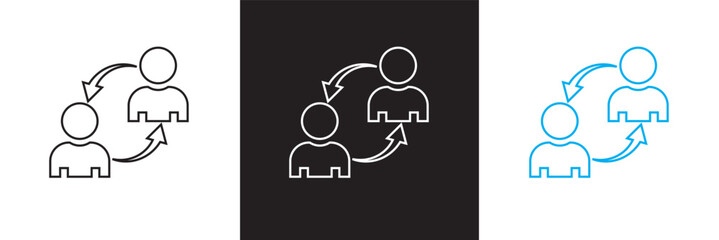 Training and workshop icon .  UI icon collection. isolated on white and black background. vector illustration. EPS 10